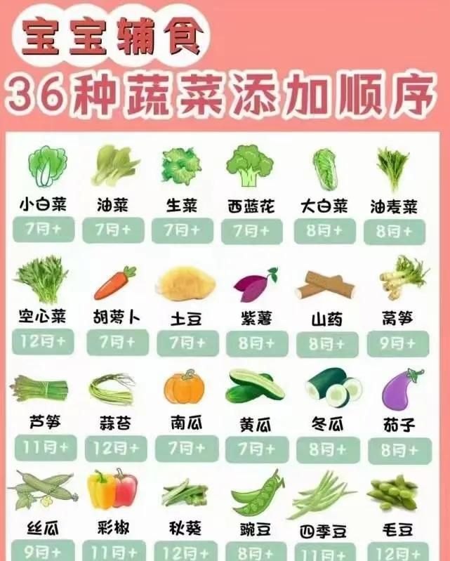 七个月宝宝蔬菜辅食添加全攻略，宝宝应该吃什么蔬菜？