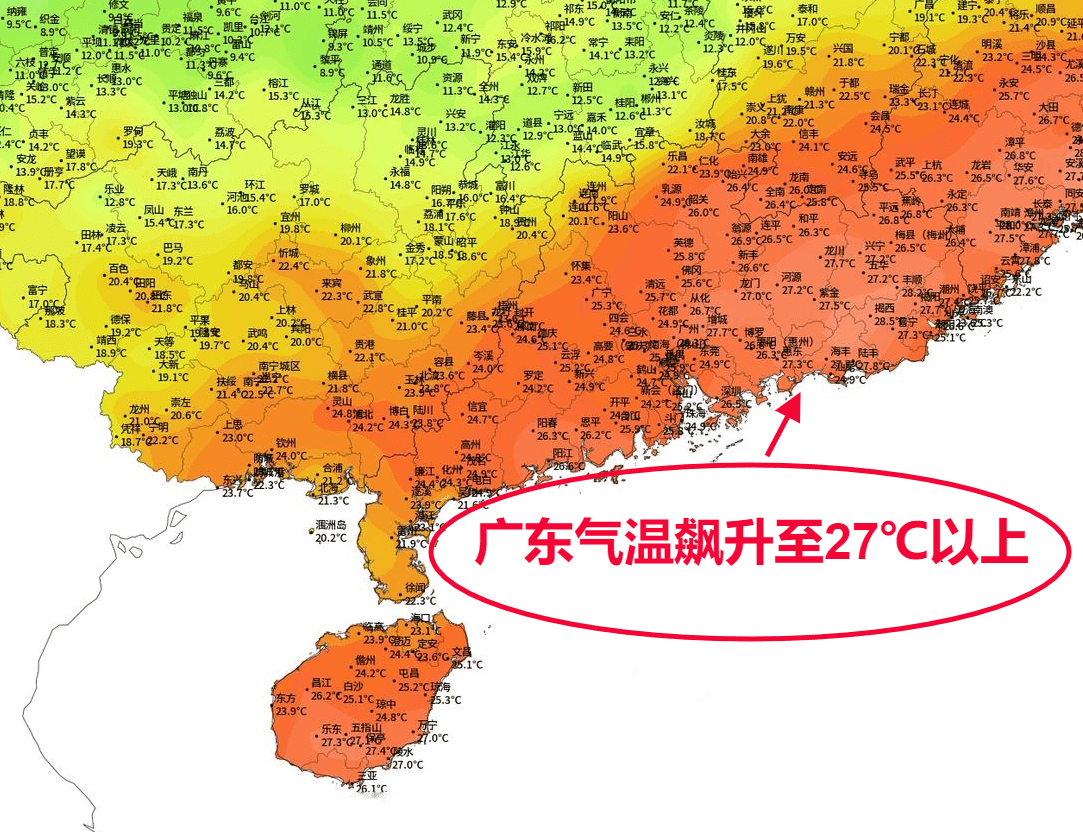 广东省明天的气温预测及其对生活的影响